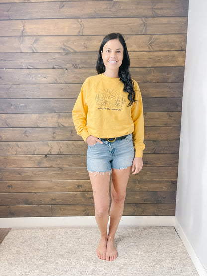 Live In The Moment Pullover - Mustard