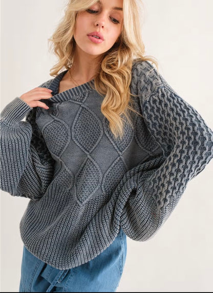 Textured Sweater - Teal