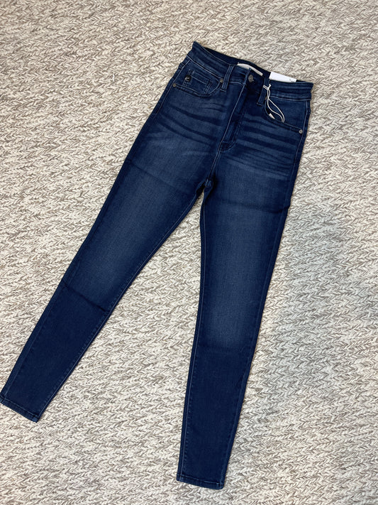 High Rise Super Skinny Dark Jean