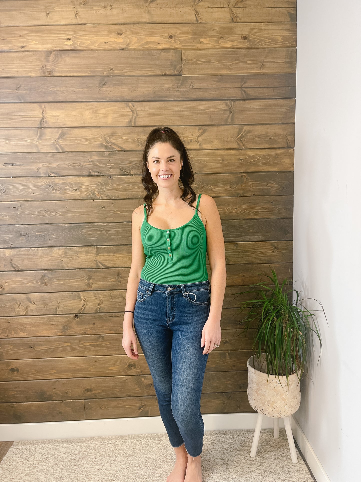 The Cami Bodysuit - green