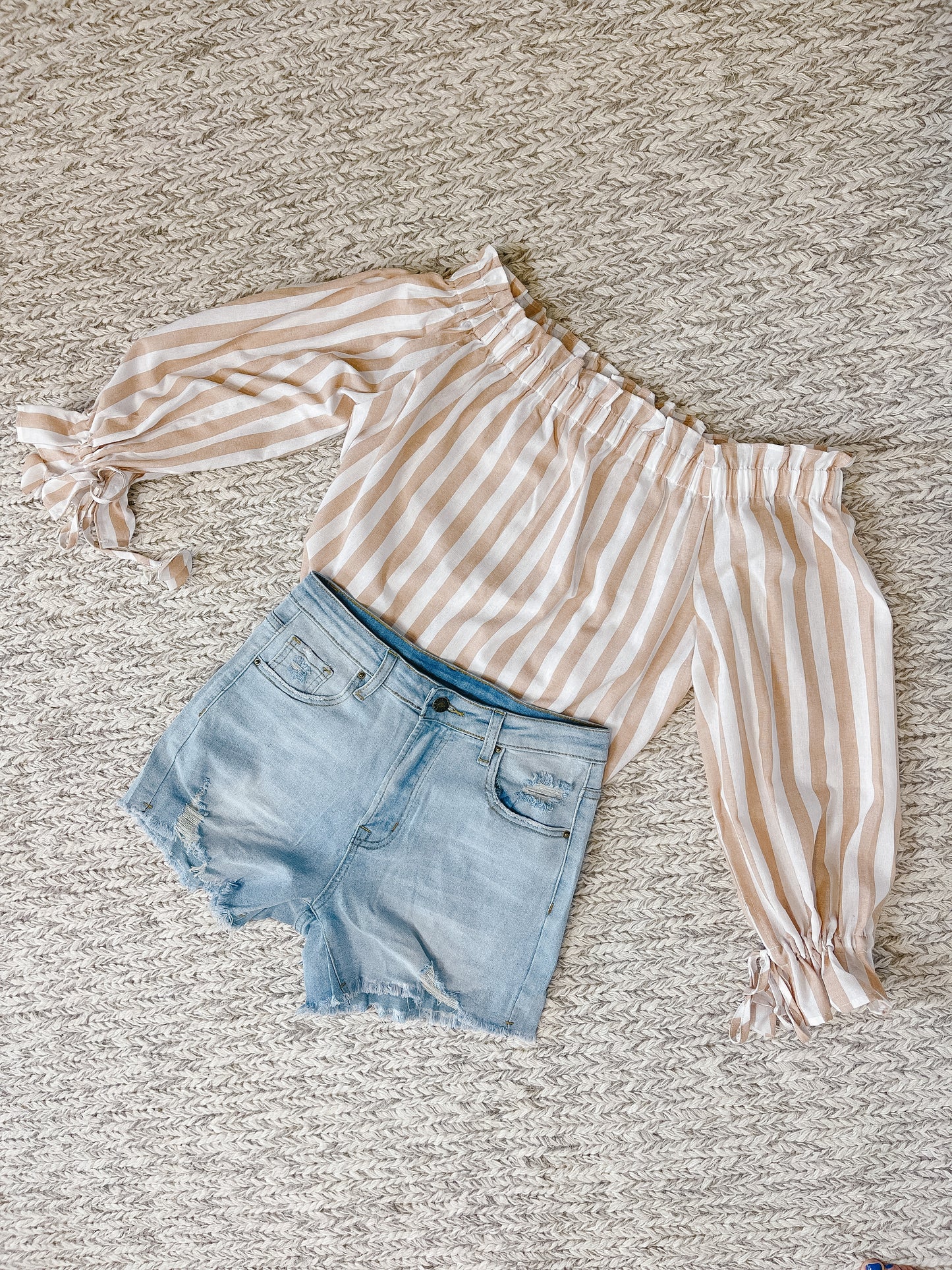 The Striped Off Shoulder Top